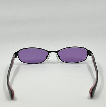Oakley Flawless 2.0 Brushed Chrome Vintage Sunglasses  w/New Solid Purple Custom Tinted Lenses