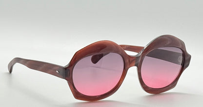 Vintage MELITA Diana Sunglasses-FRAME FRANCE-Custom Grey/Rose Gradient Berko’s Designs Lenses