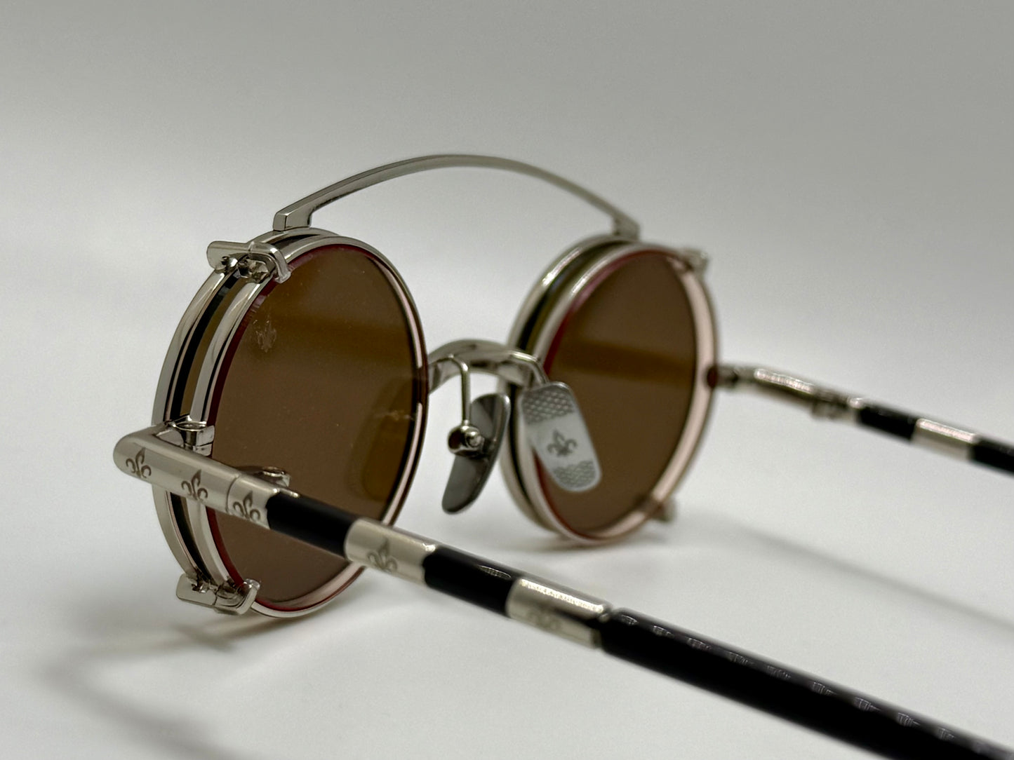 Brand New Philippe V X1 Clip-On Mirrored Sunglasses-Day/Night Yellow Lenses-Handmade in Japan