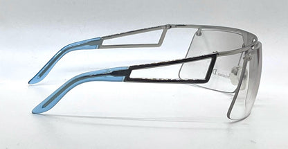 Dior Clubbing/S Vintage Y2K Vintage Silver/Blue Sunglasses-Unworn-Rare Italy