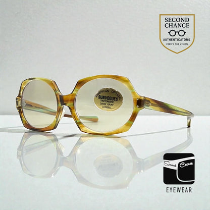 American Optical SunVogues HEX O Deadstock Tintomatic Dark Gray Lenses