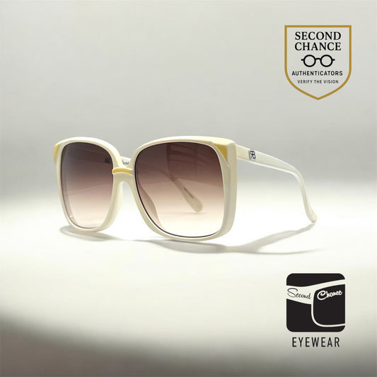 Renato Balestra Roma RB1040 600 Ivory Oversized Sunglasses-VINTAGE-60mm