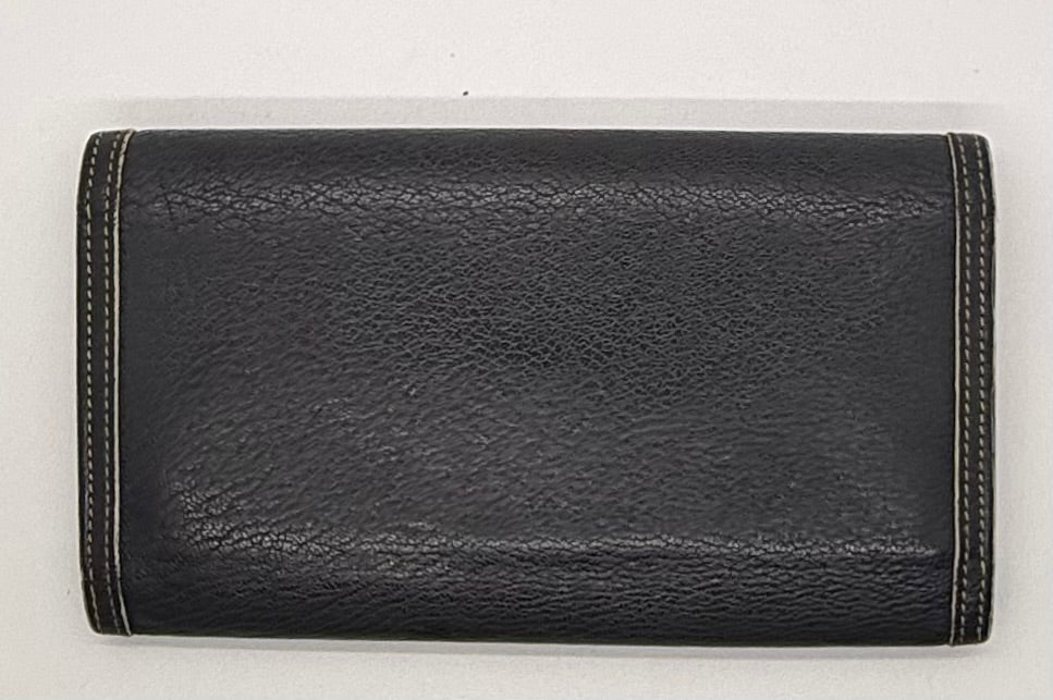 Louis Vuitton Vintage Navy Blue Leather Continental Long Wallet – France
