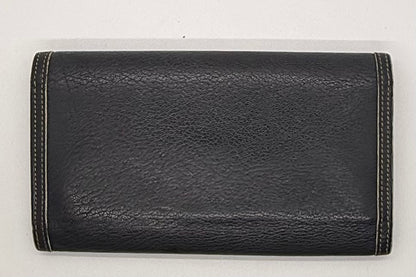 Louis Vuitton Vintage Navy Blue Leather Continental Long Wallet – France