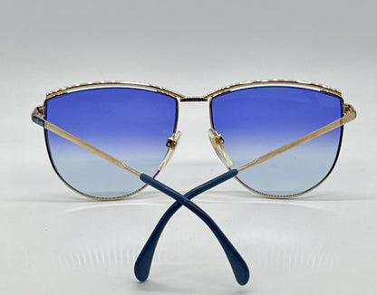 Silhouette V6050 M6078 Vintage Sunglasses w/New Blue Gradient Custom Lenses–59mm-Austria