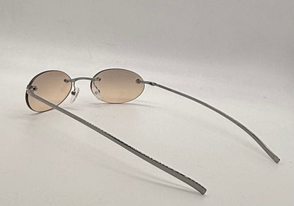 Gucci Gg1714|S 6Lb6P Rimless Oval Sunglasses 51-19-135 Deadstock Y2K Vintage
