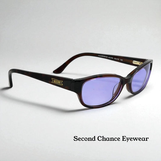 Moschino MO096-04 Vintage Sunglasses w/New Solid Purple Custom Tinted Lenses-Full Kit-Italy