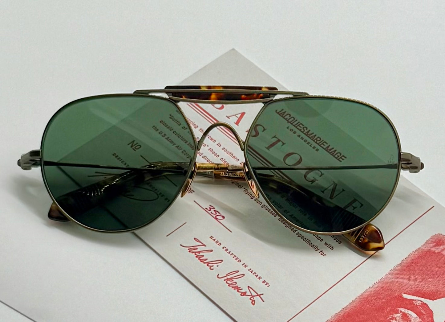 JACQUES MARIE MAGE  BASTOGNE in GOLD ANTIQUE-Ltd. Of 350pcs.-Full Kit, Dual JMM Lenses