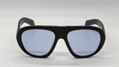 Prada SPR C05 Oversized Shield Sunglasses Black Unworn Full Kit Italy
