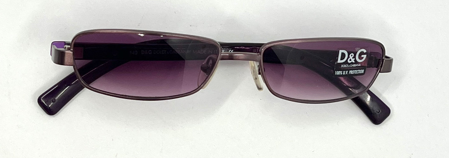 D&G 2068 282 Deadstock Y2K Full-Rim Sunglasses Violet Lenses-55mm-Italy