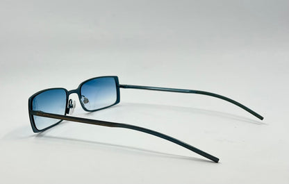 Christian Dior CD 3601 58U Metallic Blue Vintage Sunglasses w/New/Custom Gradient Lenses