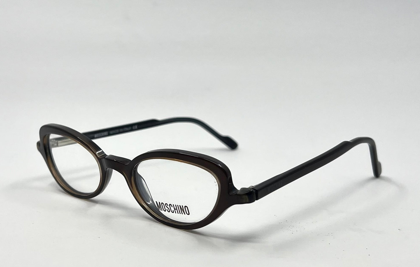 Moschino M3581-V 251 Brown Eyeglasses Y2K Vintage-Unworn-Italy 45Mm