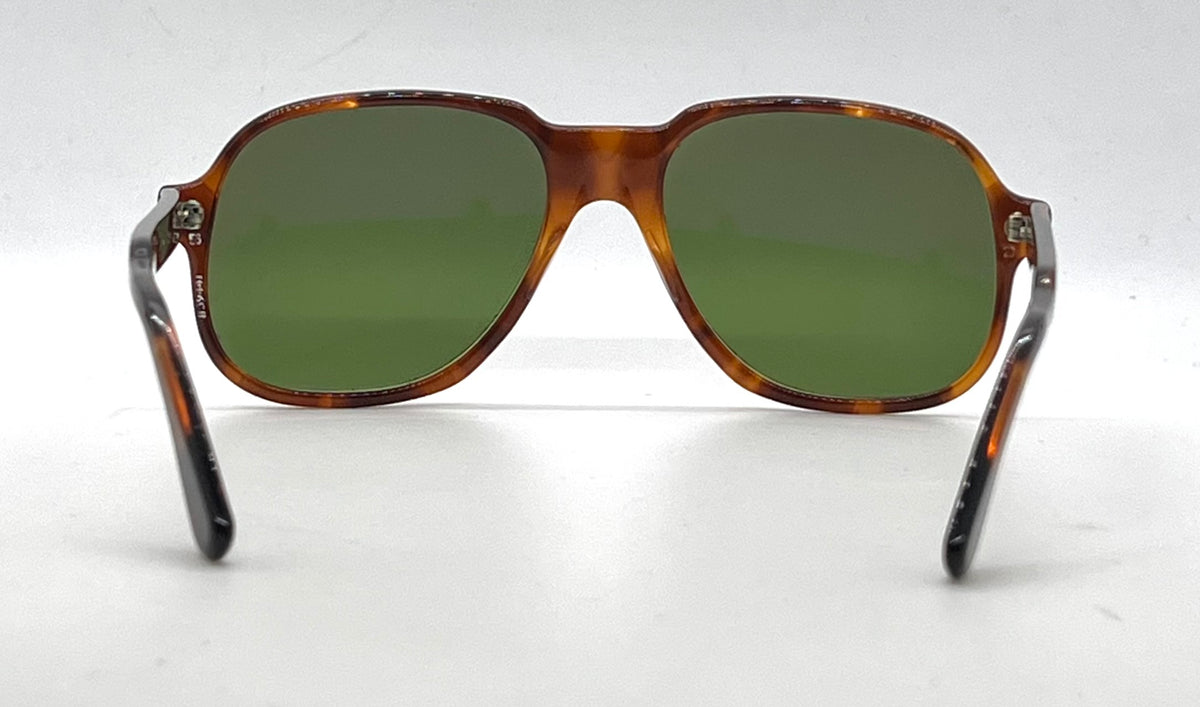 Tart Optical ACE HIGH-Vintage Amber Aviator Sunglasses-New Custom Green Lenses USA