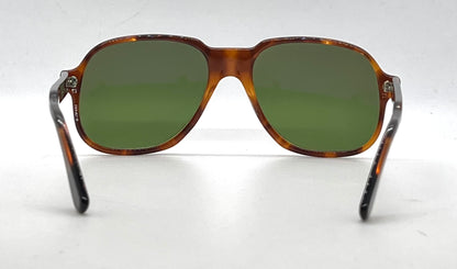 Tart Optical ACE HIGH-Vintage Amber Aviator Sunglasses-New Custom Green Lenses USA