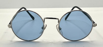 Armony- Olimpic 1 -Round Vintage Sunglasses w/New Sky Blue Custom Gradient Tinted Lenses