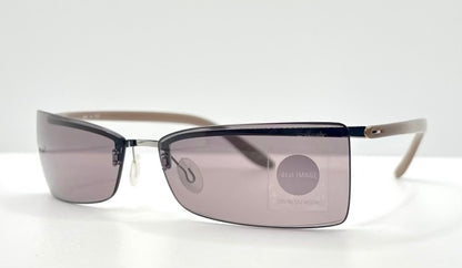 Silhouette 8596 10 6125 Vintage Sunglasses-Lavender Rimless Wrap Shield-Deadstock