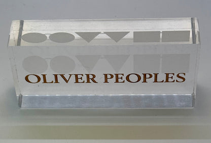 Preowned Vintage Oliver Peoples Acrylic Display Block – 5” x 2.75”