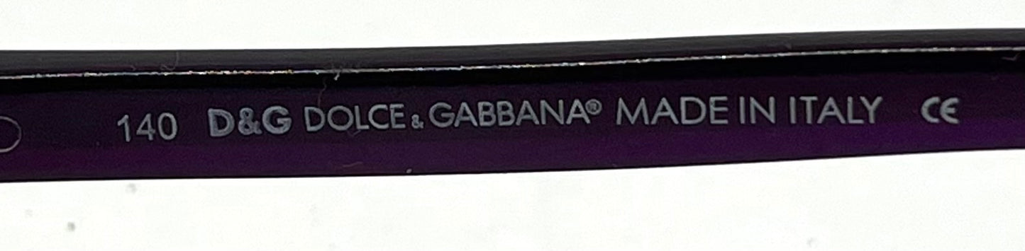 D&G 2068 282 Deadstock Y2K Full-Rim Sunglasses Violet Lenses-55mm-Italy