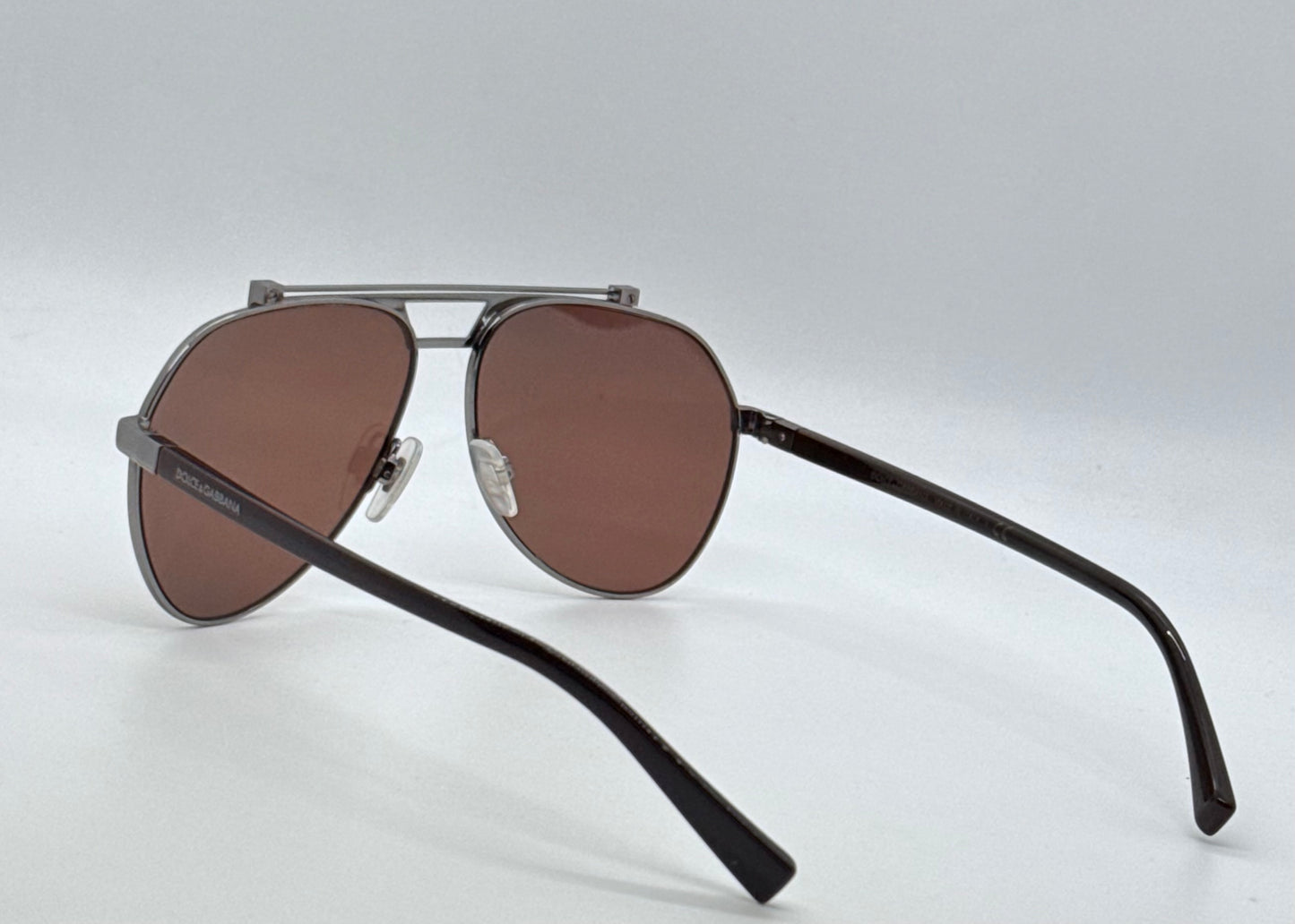Dolce & Gabbana DG2149 1315/73 61mm-Gunmetal Brown Aviator-Sunglasses-Italy-Full Kit