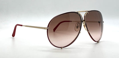 Porsche Design Carrera 5620 Gold & Red Trim-Vintage Sunglasses-Austria-RARE