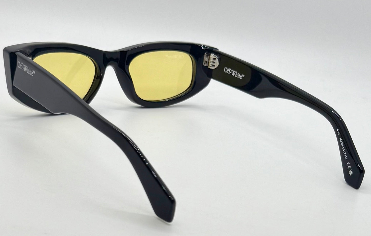 Off-White™ OERI090 1018 Sunglasses Black/Yellow Rare-New/Unworn-Full Kit Italy-51mm