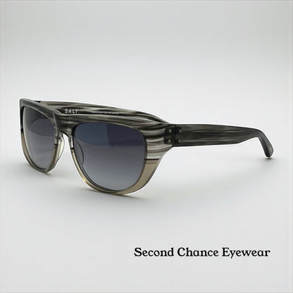 SALT. Polarized Sunglasses- Striated Grey Acetate-Japan-Unworn/Deadstock