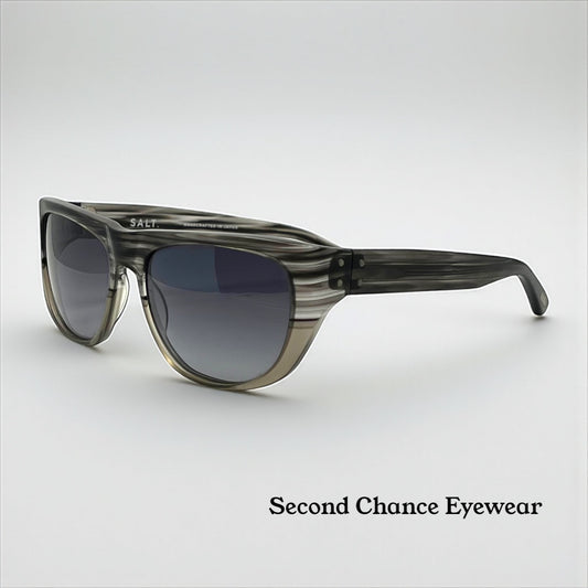 SALT. Polarized Sunglasses- Striated Grey Acetate-Japan-Unworn/Deadstock