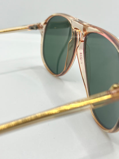 LOGO Paris LP 275 Vintage Sunglasses-Gold/Amber Frame-Custom Lenses-Deadstock-Italy