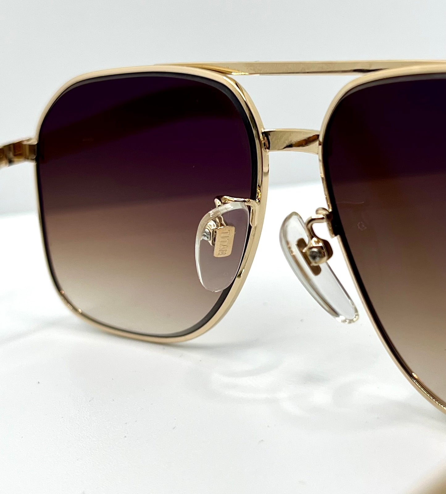 CULTURE HOUSE No. 375 – Vintage Japanese Deadstock Sunglasses | w/ New, Custom Tobacco Gradient Lenses (TITAN-P)