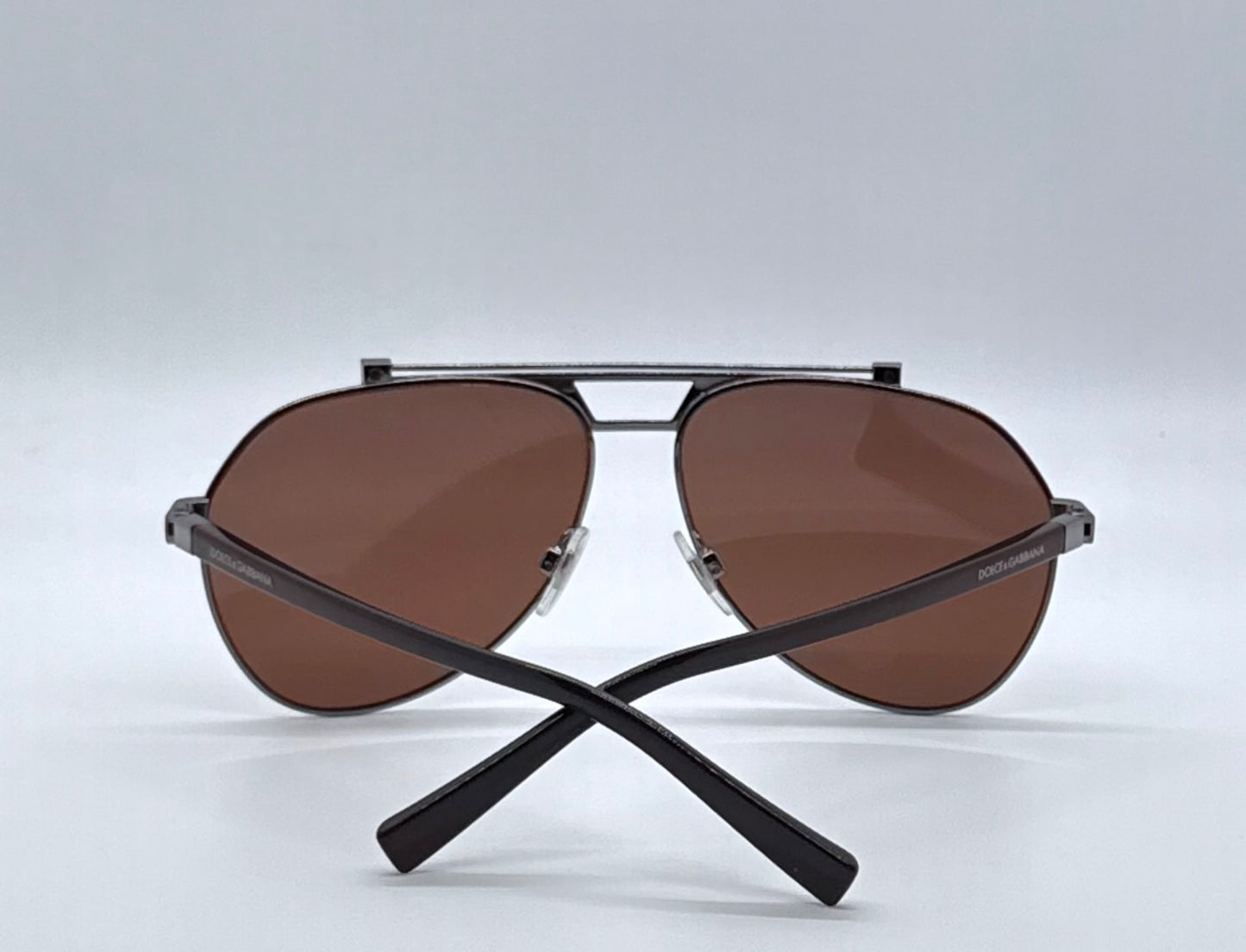 Dolce & Gabbana DG2149 1315/73 61mm-Gunmetal Brown Aviator-Sunglasses-Italy-Full Kit