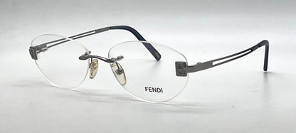 Fendi F585 Rimless Crystal FF VINTAGE Eyeglasses UNWORN/Italy 52-16-130mm