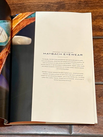 Maybach Eyewear Collection Vol XII Catalog Rare Luxury Optical Book