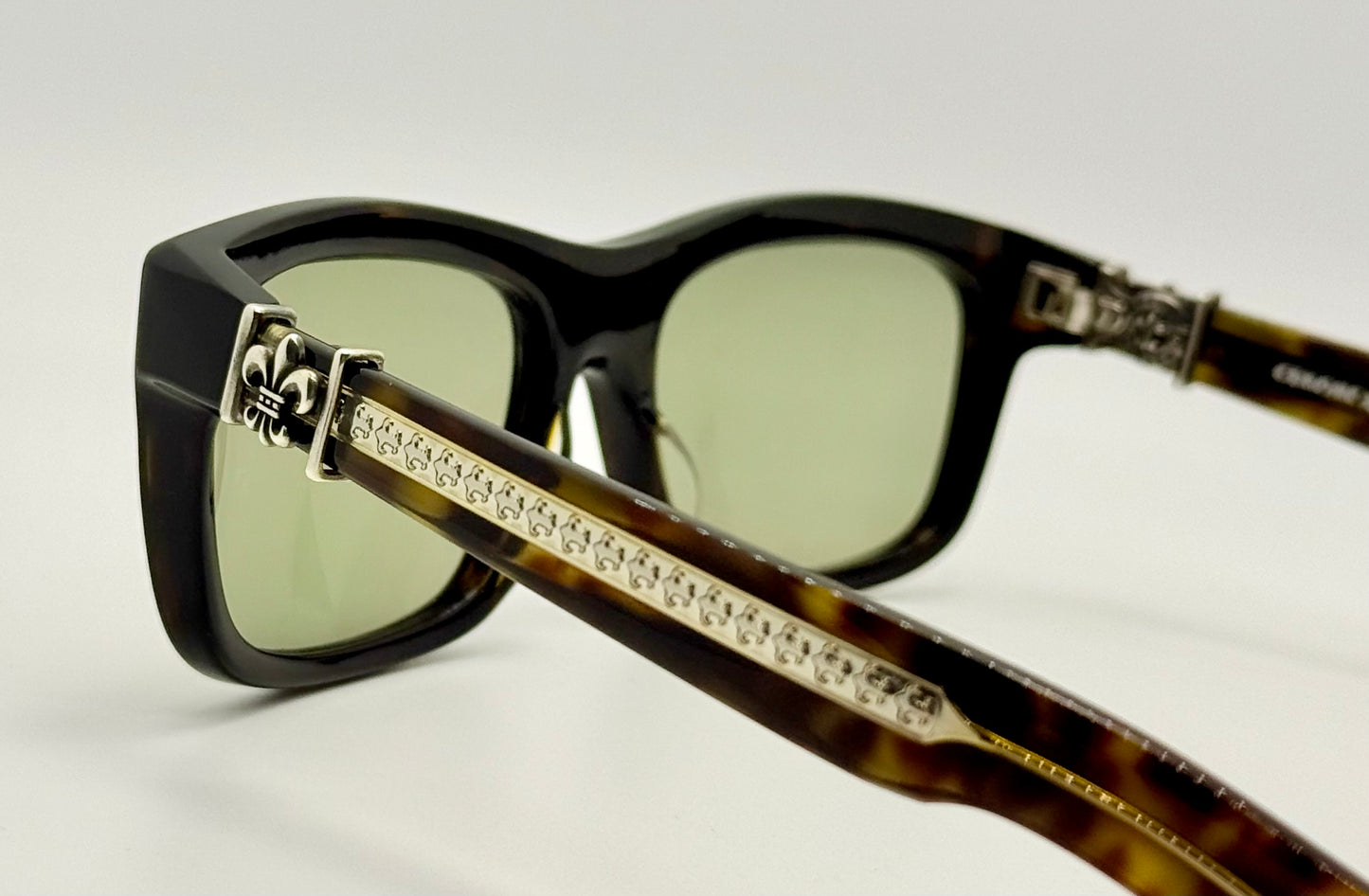 Brand New Chrome Hearts “MYDIXADRYLL” Sunglasses Tortoise Frame w/.925 Sterling Silver-Made in Japan