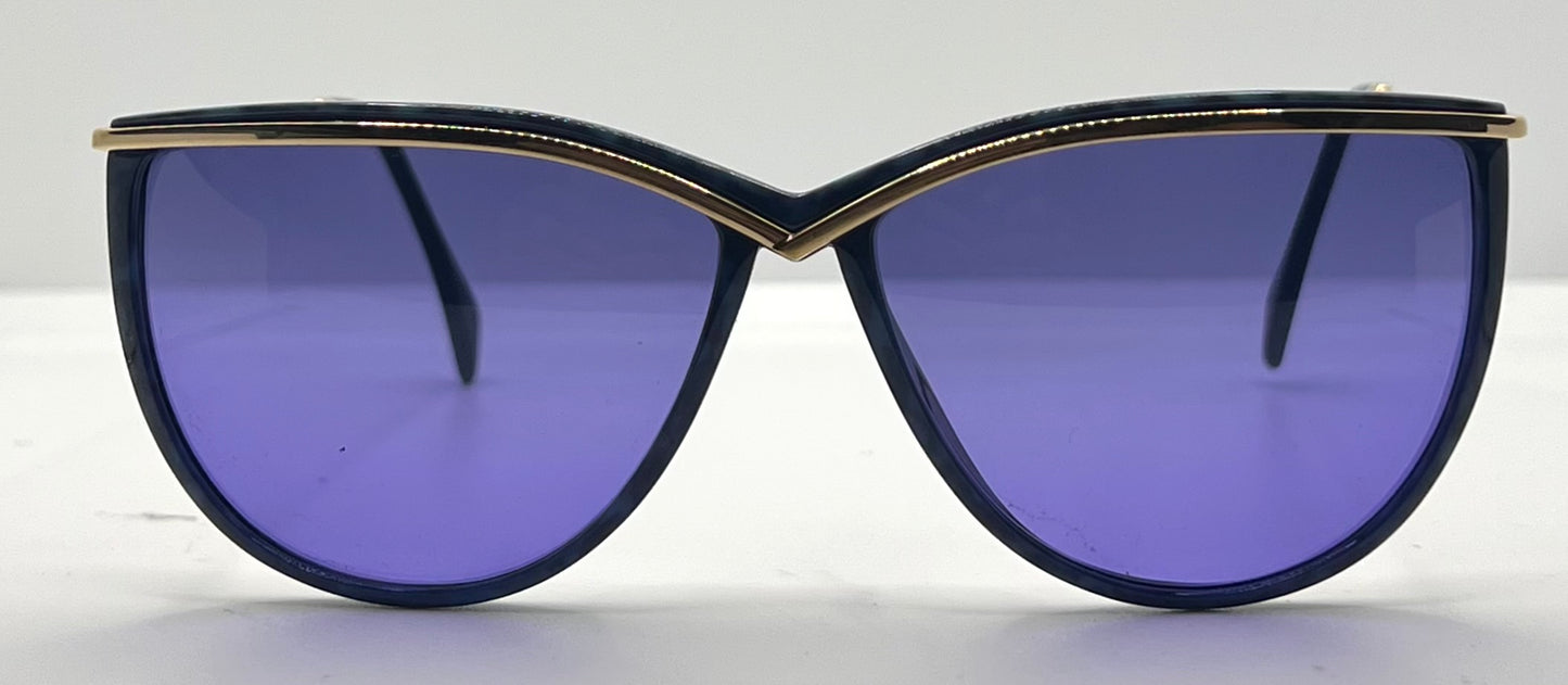 Silhouette M 1703 SPX Cat Eye Vintage Sunglasses w/New Solid Purple Custom Lenses-58mm-Austria