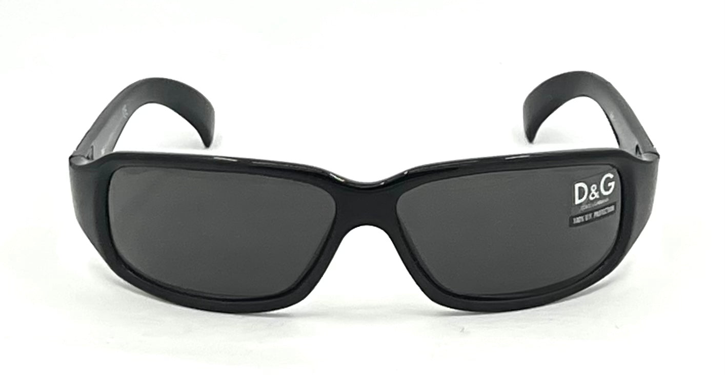 D&G 2165 VINTAGE Y2K Black Sunglasses 61-13 Unworn-Full Kit-Italy