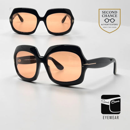 Tom Ford “REN” Black Photochromic Sunglasses 60mm UNWORN Full Kit Made in Italy