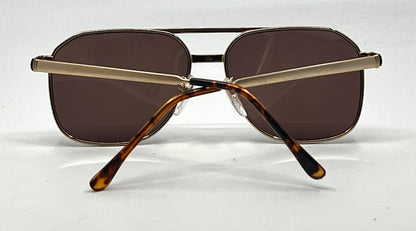 GALANT 102/FLEX Gold 18KGP Vintage Sunglasses – New Brown Second Chance Lenses