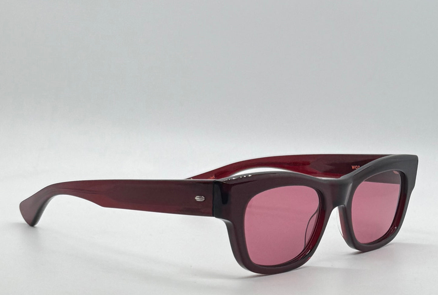 Garrett Leight WOZ MER 49[]21-Merlot Lilac Lens Sunglasses-New/Unworn-Full Kit