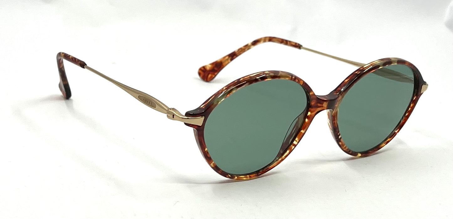 Gucci GG2197/S VF8 Vintage Round Sunglasses-New Custom Sage Green Lenses-UNWORN