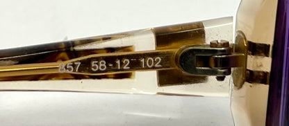 Givenchy Paris 857 Vintage Sunglasses-New Violet Gradient Custom Lenses-UNWORN