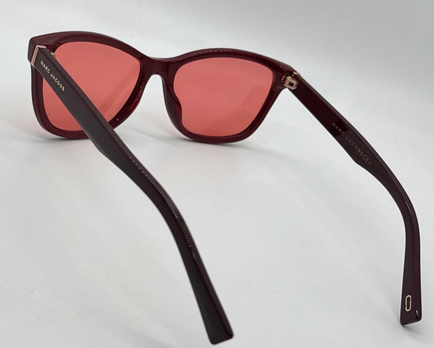 Marc Jacobs MARC 123 OXU Cat Eye Sunglasses w/New Solid Pink/Red Custom Lenses-New/Unworn