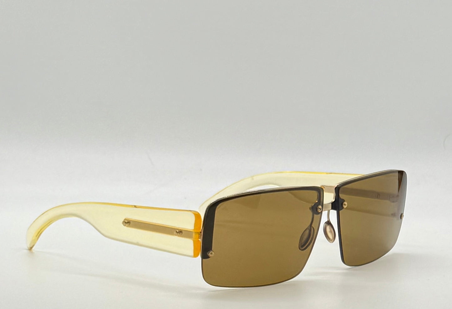Prada SPR58B Rimless Vintage Shield Sunglasses Deadstock/Unworn-Italy