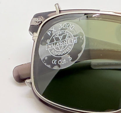 BRAND NEW/UNWORN Vuarnet VL1404 0004 Sunglasses – Translucent Grey Frames w/SX2000 Green Mineral Glass Clip-On Lenses