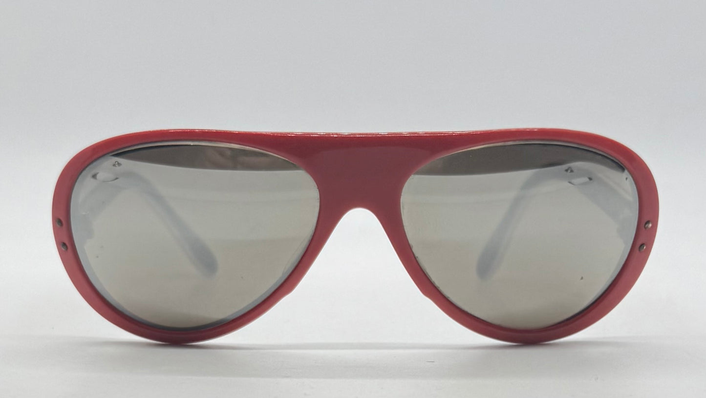 Cébé Alpine Crafts 415 VINTAGE Sunglasses – Red/White/Blue Tricolor 80s Shield – Made in France