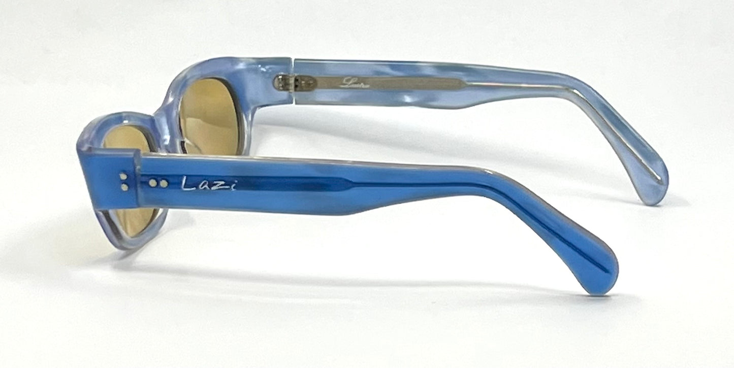 Lazi Italy Ice Blue Y2K Vintage Sunglasses-Unworn/Deadstock-Made In Italy