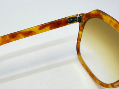 Jean Lafont YAN Vintage Sunglasses Amber Tortoise w/ Original Glass Lenses