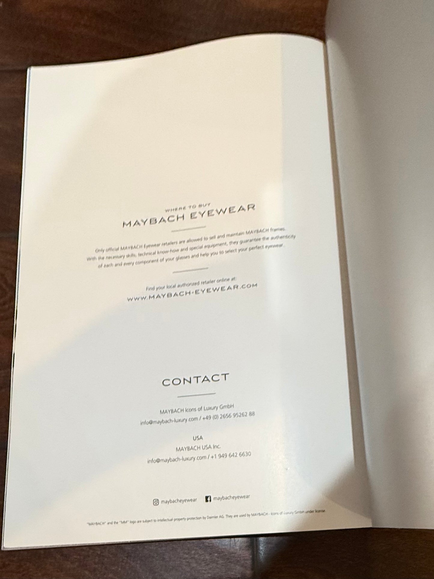 Maybach Eyewear Collection 2019 Catalog Lookbook – Authentic Luxury Archive