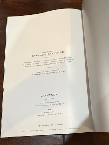 Maybach Eyewear Collection 2019 Catalog Lookbook – Authentic Luxury Archive