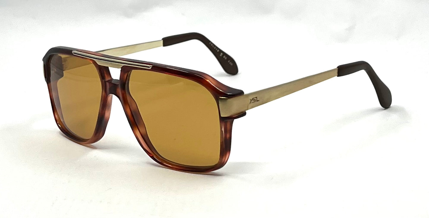 Yves Saint Laurent YSL 345 II VINTAGE Sunglasses-New Golden Ember Custom Lenses-Unworn
