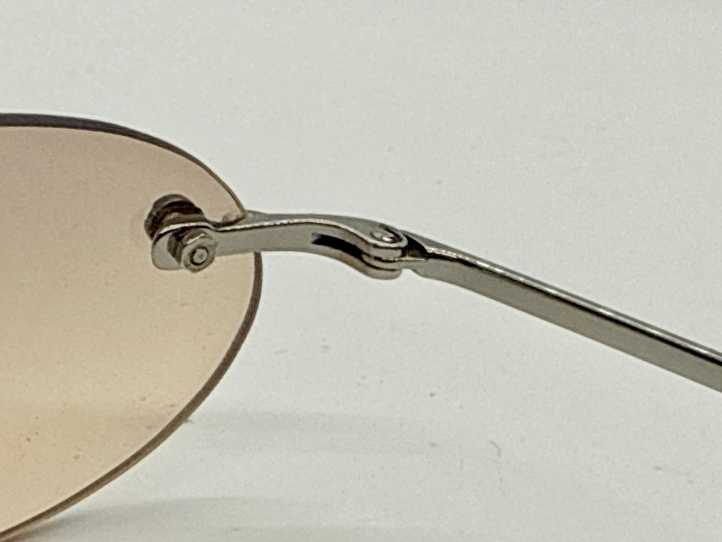 Gucci Gg1714|S 6Lb6P Rimless Oval Sunglasses 51-19-135 Deadstock Y2K Vintage